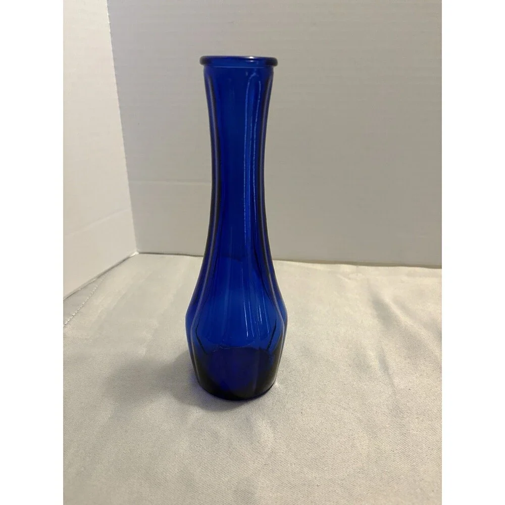 Vintage Indiana Glass Classico Bud Vase - Cobalt Blue
